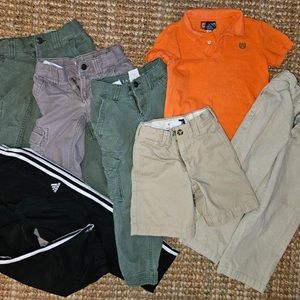 Boys (size 5) Assortment Adidas, Gap, Lands’ End and Chaps. 7 pieces in set.